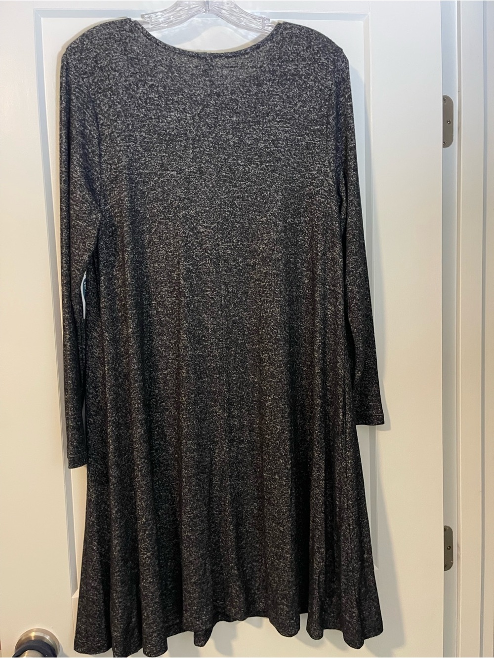 Old Navy Women's Long-Sleeve Swing Dress - Black Heather